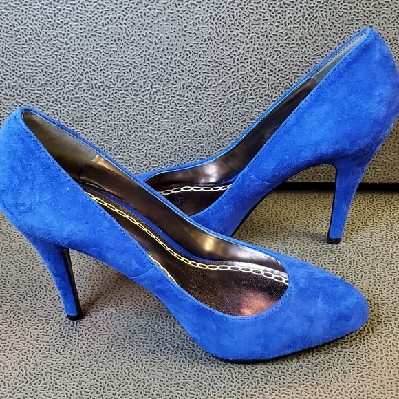 Charles David Blue Suede Pumps - Picture 1 of 5